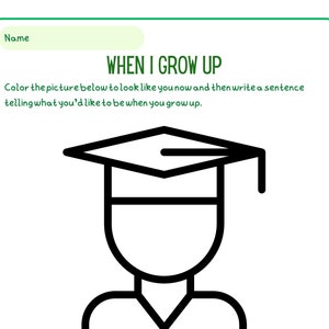 when I grow up worksheet