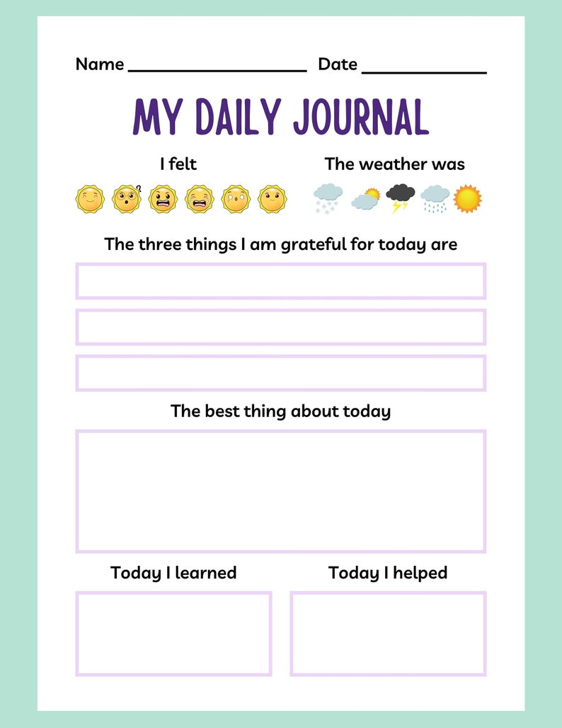 Daily Journal Etsy