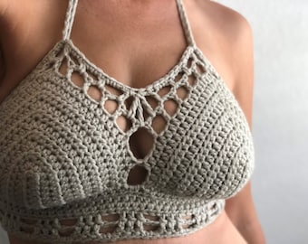 Patrón de crochet para bralette tipo jaula