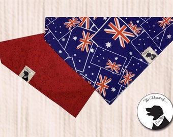 Australian flag double sided dog and cat bandanas