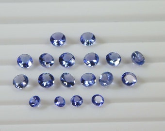 AAA+ Quality Natural Tanzanite Round Loose Faceted / Gemstone 2mm , 3mm , 4mm  Wholesale 100% Natural Gemstone Lot Jewelry , Tanzanite Cut