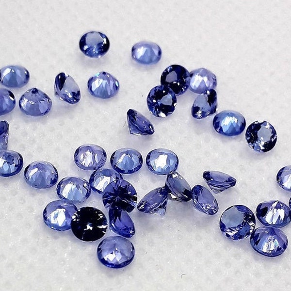 2 MM AA+ Quality Natural Tanzanite Round Loose Faceted Gemstone Wholesale 100% Natural Gemstone Lot Jewelry / Tanzanite Cut Round