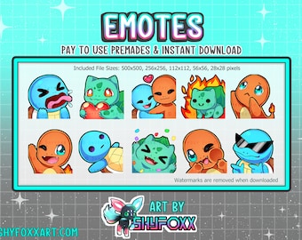 Pikachu Emote Pack Premade for Twitch, Tiktok, Discord Download Digital ...