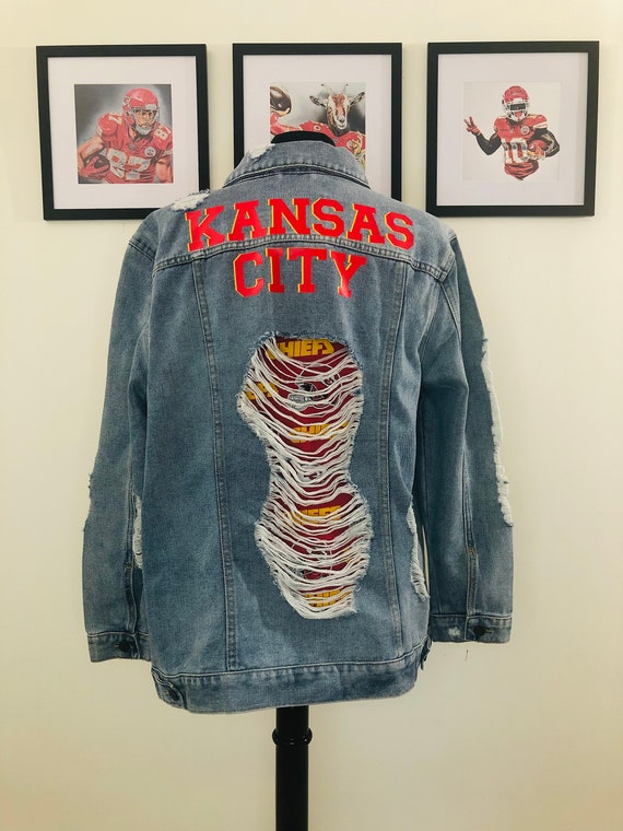 Kansas City Chiefs Jean Jacket - Etsy