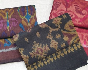Sarong batik pattern pareo, muslin, cotton wrap. Traditional Indonesian endek sarongs in natural colors. Womens or mens sarong.