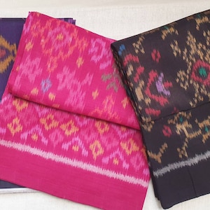 Long soft batik sarongs Balinese endek traditional woven ikat cotton sarong black pink or purple sarong Natural threads, gift for her or him