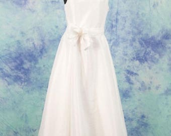 White wedding dress.