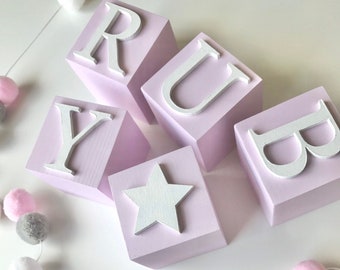 Name Cubes, Wooden Name Blocks, Personalized Baby Gift, Personalized Baby Block, Wooden Baby Block, Personalized Baby Blocks