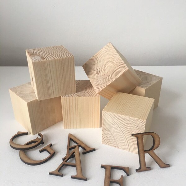 Unfinished Wood Blocks Etsy UK