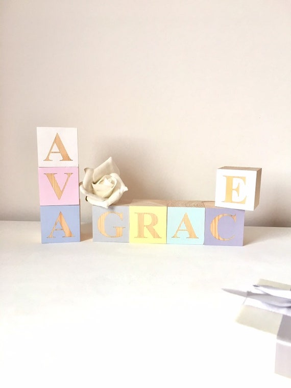 Toddler Bedroom Decor Whimsical Nursery Decor Pastel Rainbow Decor Natural Nursery Wooden Blocks For Baby Shower Pastel Wall Art