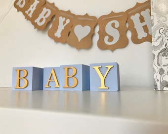 Custom Baby Name Baby Blocks, Baby Name Blocks Baby Shower, Baby Name Blocks For Nursery, Personalised Boys Nursery Baby Shower Gift