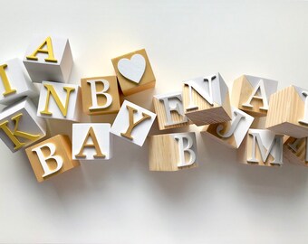 Name Cubes, Wooden Name Blocks, Personalized Baby Gift, Personalized Baby Block, Wooden Baby Block, Personalized Baby Blocks