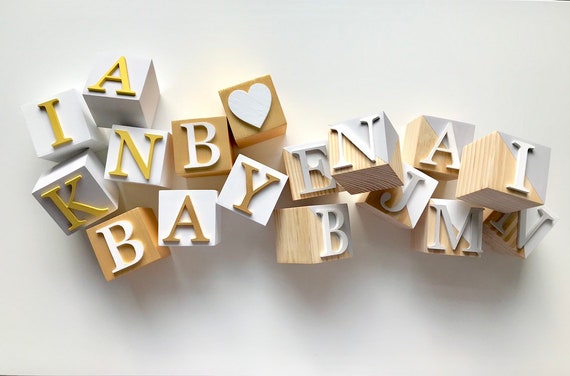 personalized baby blocks