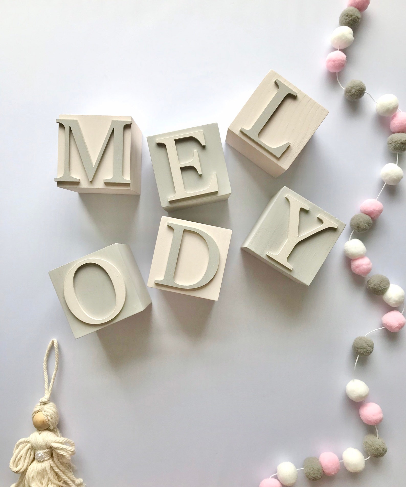 Custom Baby Name Baby Blocks Baby Name Blocks Baby Shower Etsy UK