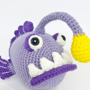 PATTERN: Angie the anglerfish, Anglerfish, Anglerfish crochet, Anglerfish amigurumi, Anglerfish toy