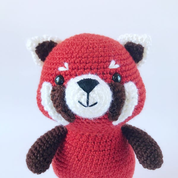 WZÓR: Rudy the Red Panda, czerwona panda amigurumi, czerwona panda wzór amigurumi, czerwona panda wzór, czerwona panda wzór szydełkowy