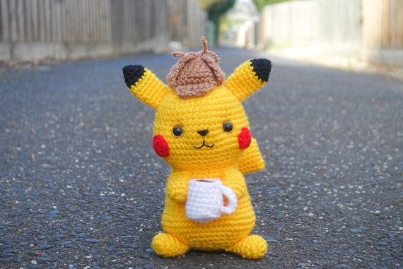 パターン: ピカチュウのあみぐるみ、ピカチュウのかぎ針編み