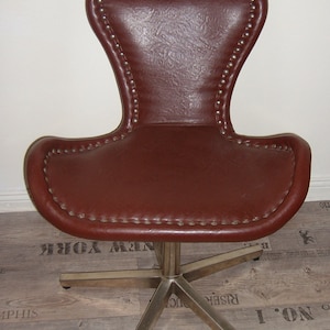 Chaise chaise chaise pivotante fauteuil siège en simili cuir en aluminium Lounge Clubs Fauteuil Lounge