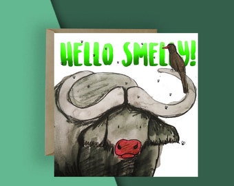 Hello Smelly Buffalo Greeting Cards