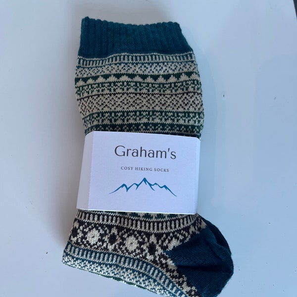 Cadeau de randonnée - Chaussettes de marche personnalisées pour homme