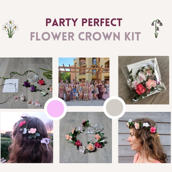 Hen Party Flower Crown Kit Buy 10 get 1 free - Hen Do