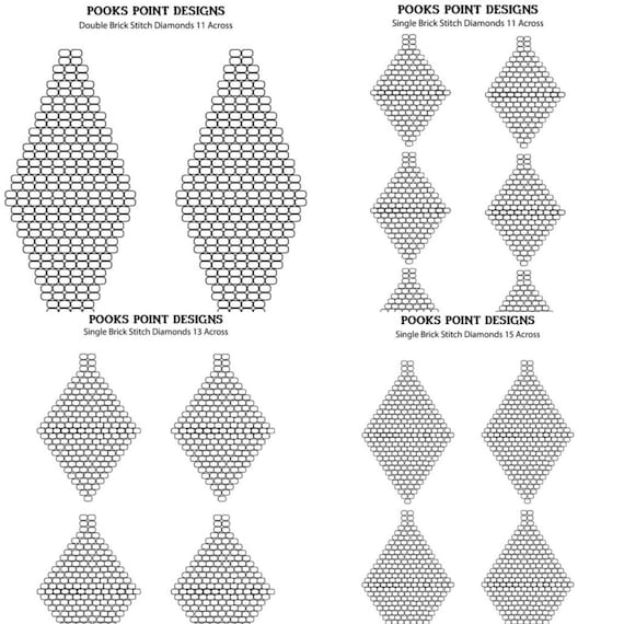 Beaded Earring Template Bundle Etsy