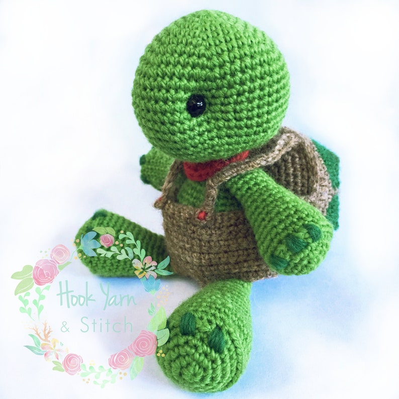 Tortue Crochet Pattern, Tortue Amigurumi Instructions, Franklin la tortue, Tortue jouet, Tortue Softie image 1
