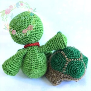Tortue Crochet Pattern, Tortue Amigurumi Instructions, Franklin la tortue, Tortue jouet, Tortue Softie image 2