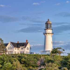 Two Lights Lighthouse with light keepers home