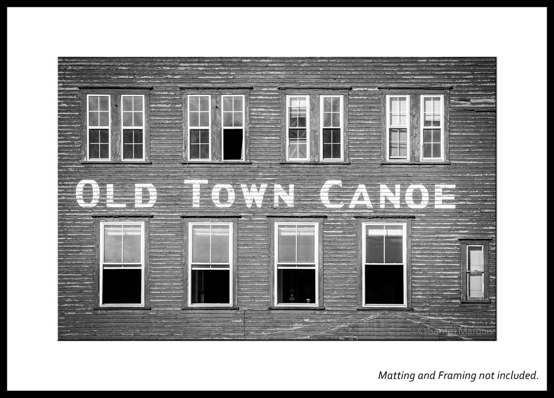 Old Town Canoe Factory. Old Town Maine. Etsy