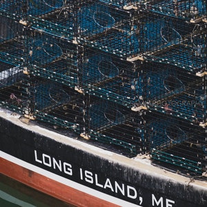 Traps on Boat - Long Island, Maine