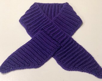 Purple ribbon scarf