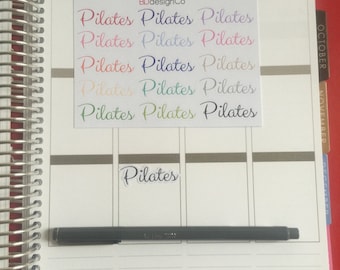 15 Pilates Planner Stickers (Matte or Glossy)