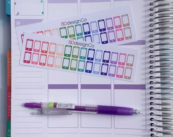 28 Cell Phone Bill Planner Stickers Matte or Glossy | Monthly Bill Reminder Stickers Erin Condren Happy Planner Bullet Journal
