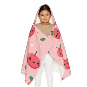 Cherry Hooded Towel: Kids Beach Cover-Up, Fun Bath Accessory
