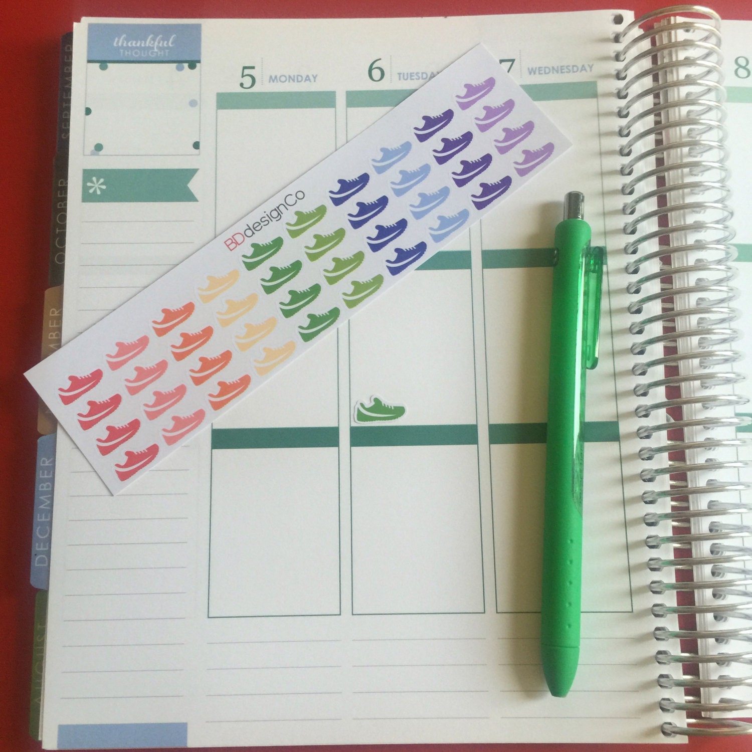 40 Exercise Fitness Planner Stickers Matte or Glossy | Running Steps ...