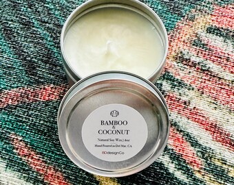 Bamboo & Coconut Candle 4 oz Tin