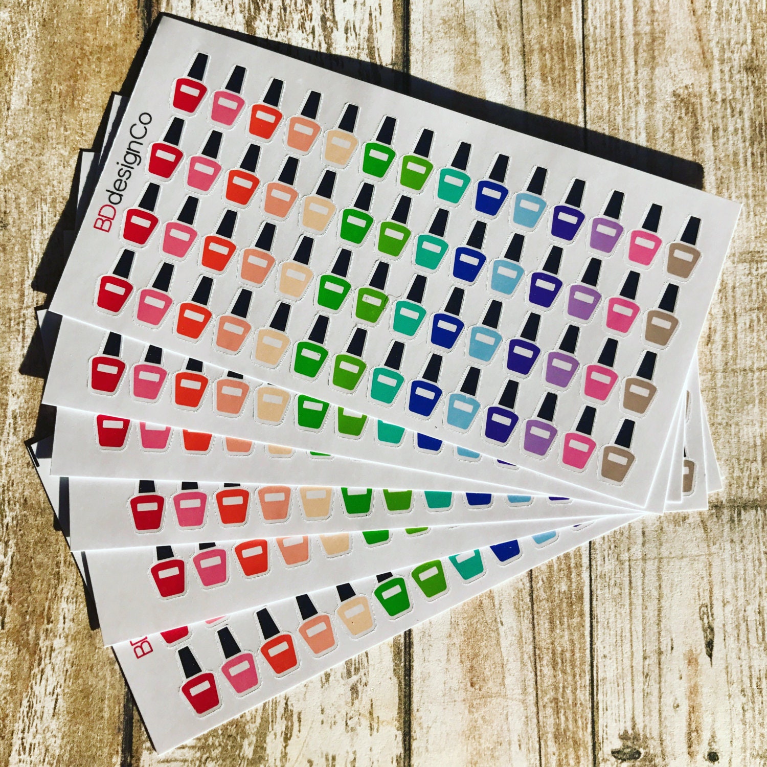 56 Nail Polish Manicure Pedicure Stickers matte or Glossy Etsy