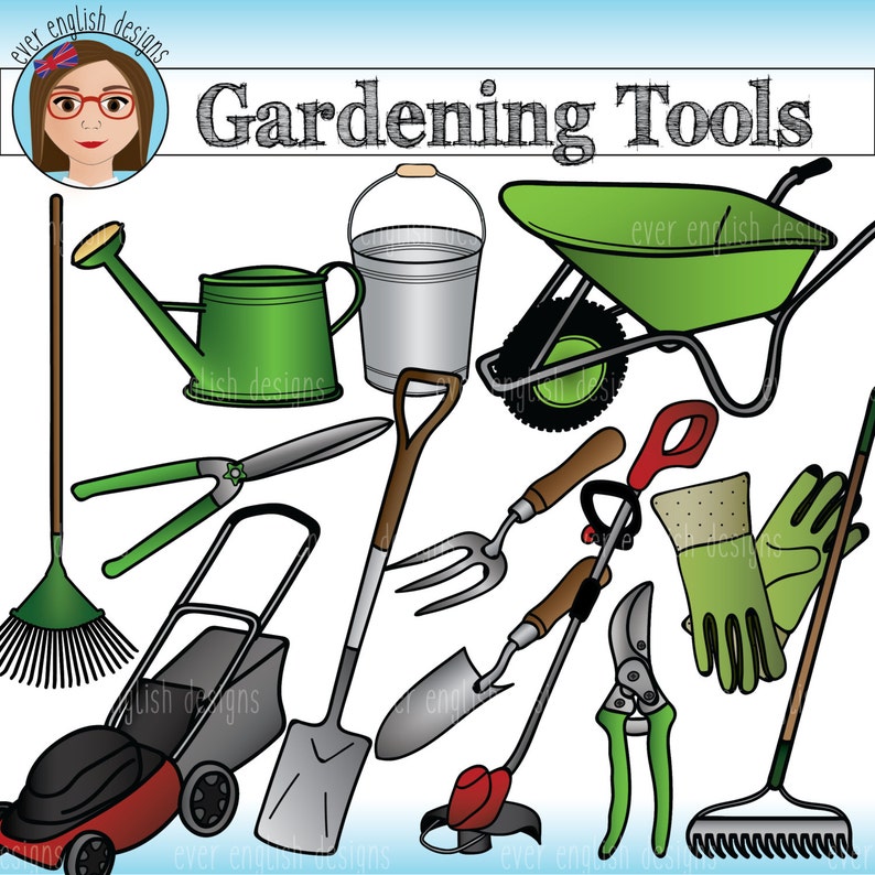 Gardening Tools Clipart Etsy