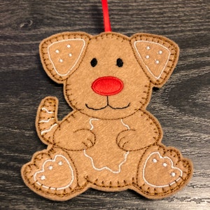 Gingerbread Pet. Christmas Decoration. Ginger Dog.