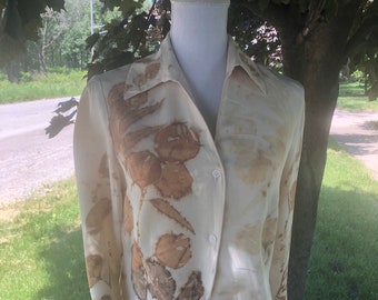 Eco Printed Silk Blouse
