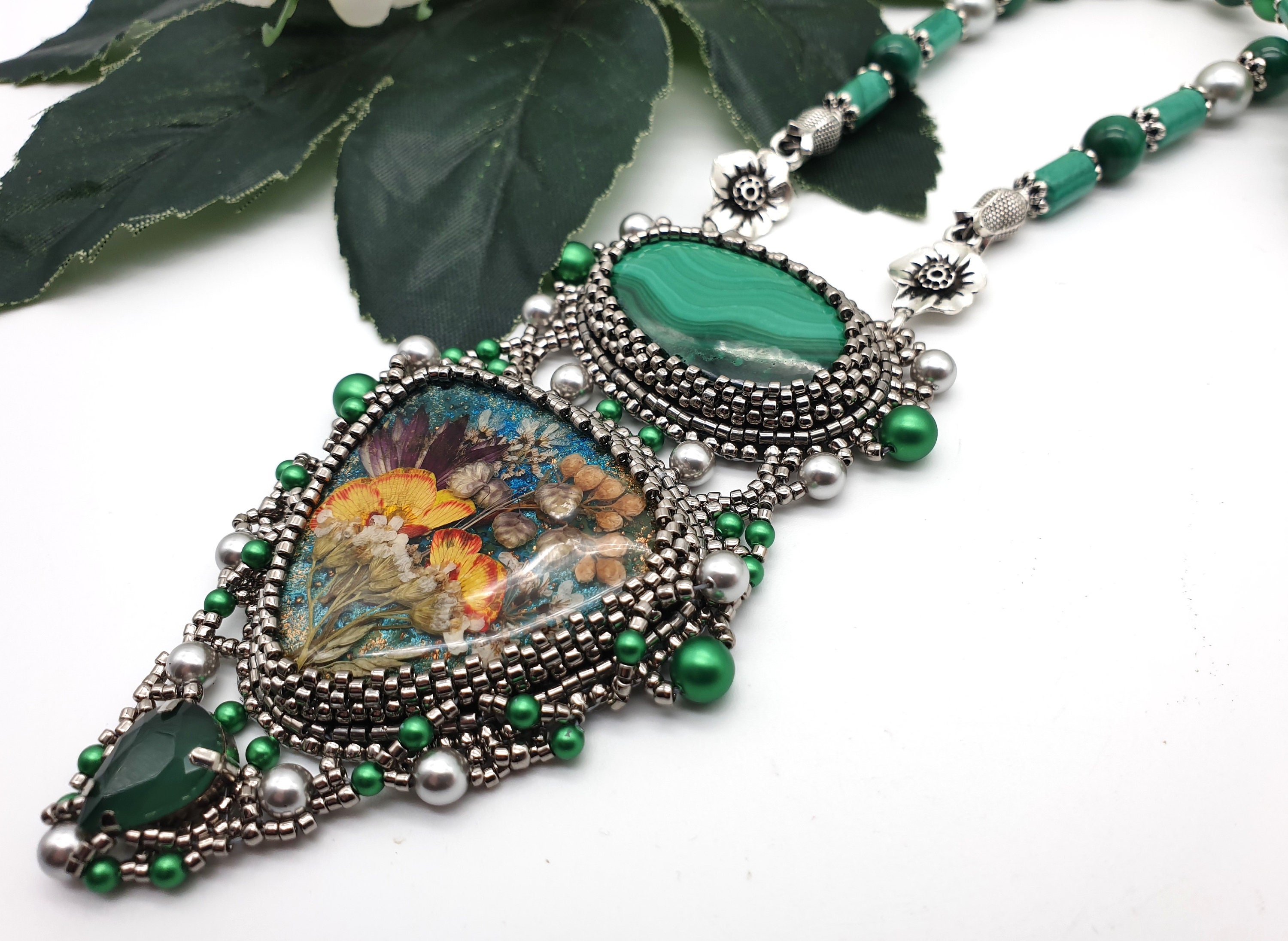 Carnaby Stone Necklace, Palmetto Green main image 0