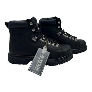 Bates Mens Black Leather Oil-Resistant Motocycle Boots Sz. 7 Wide E44102 Canyon