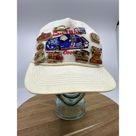 VTG Bill Elliott Coors Light NASCAR Racing Cap Hat with 9 Pins Bill Elliott 1988