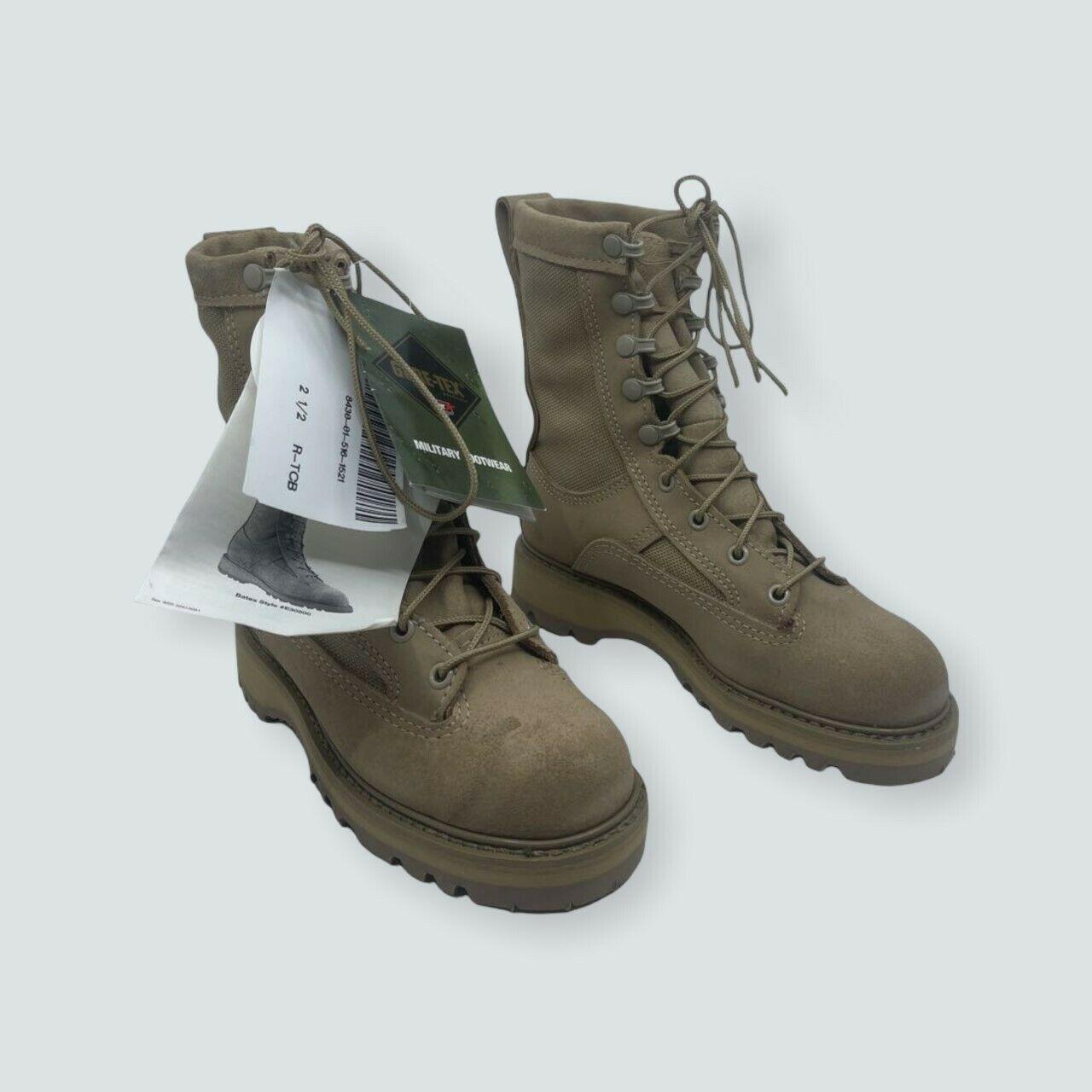 Bates Gore-tex Military Tactical Boots Tan Suede Waterproof 