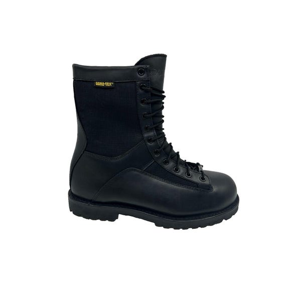 Bates Mens Leather Combat Boots Lace-up Gore Tex Size 8.5 US Black