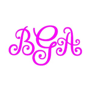 Monogram SVG  Font, Swirl  monogram svg No. 04