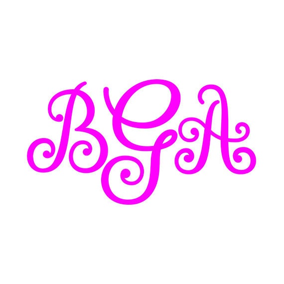 Download Monogram SVG Font Swirl monogram svg No. 04 | Etsy
