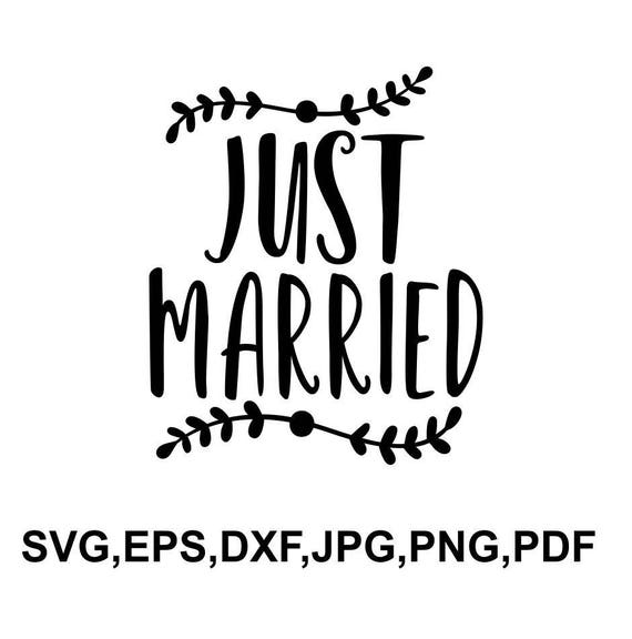 Download Just married svg file wedding design just married cameo | Etsy