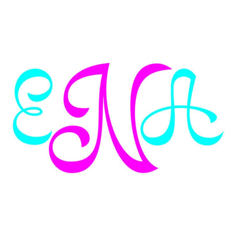 Download Kajszi Monogram SVG Font svg alphabet cursive font svg | Etsy
